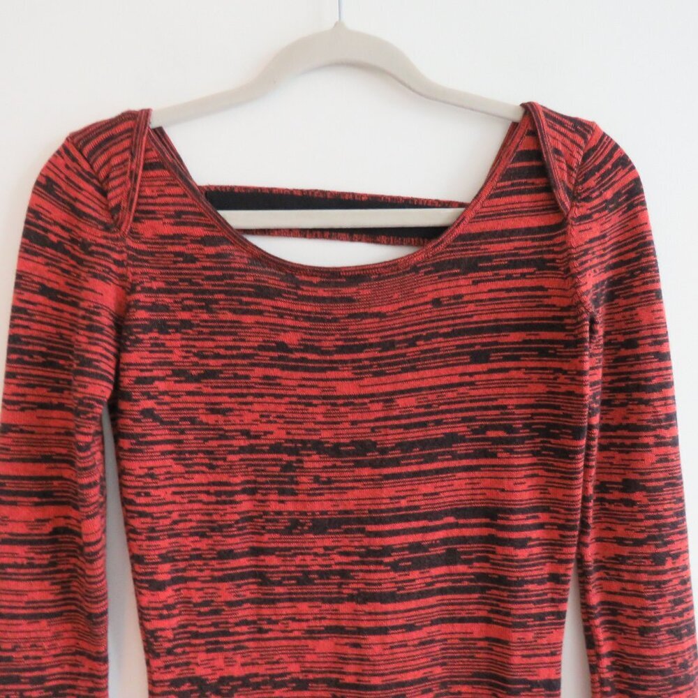 REBECCA MINKOFF Silk Cashmere Open Back Essef Sweater Dress Burnt Orange Size S - Picture 4 of 15